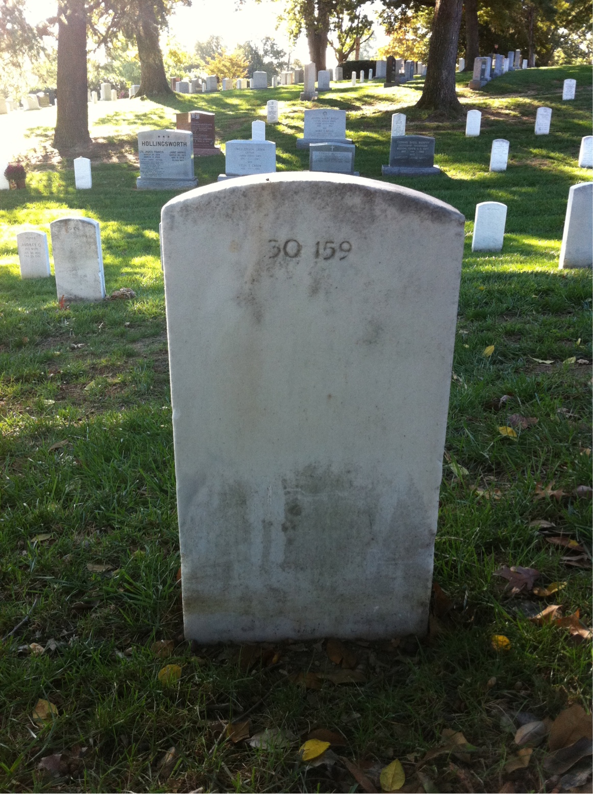 Back of headstone — Clifton Arrington