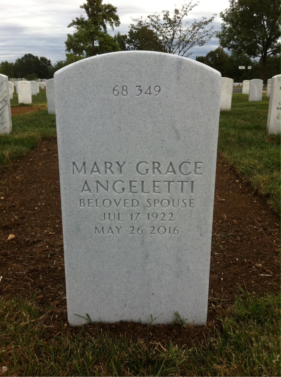 Back of headstone — Nicholas Bruno