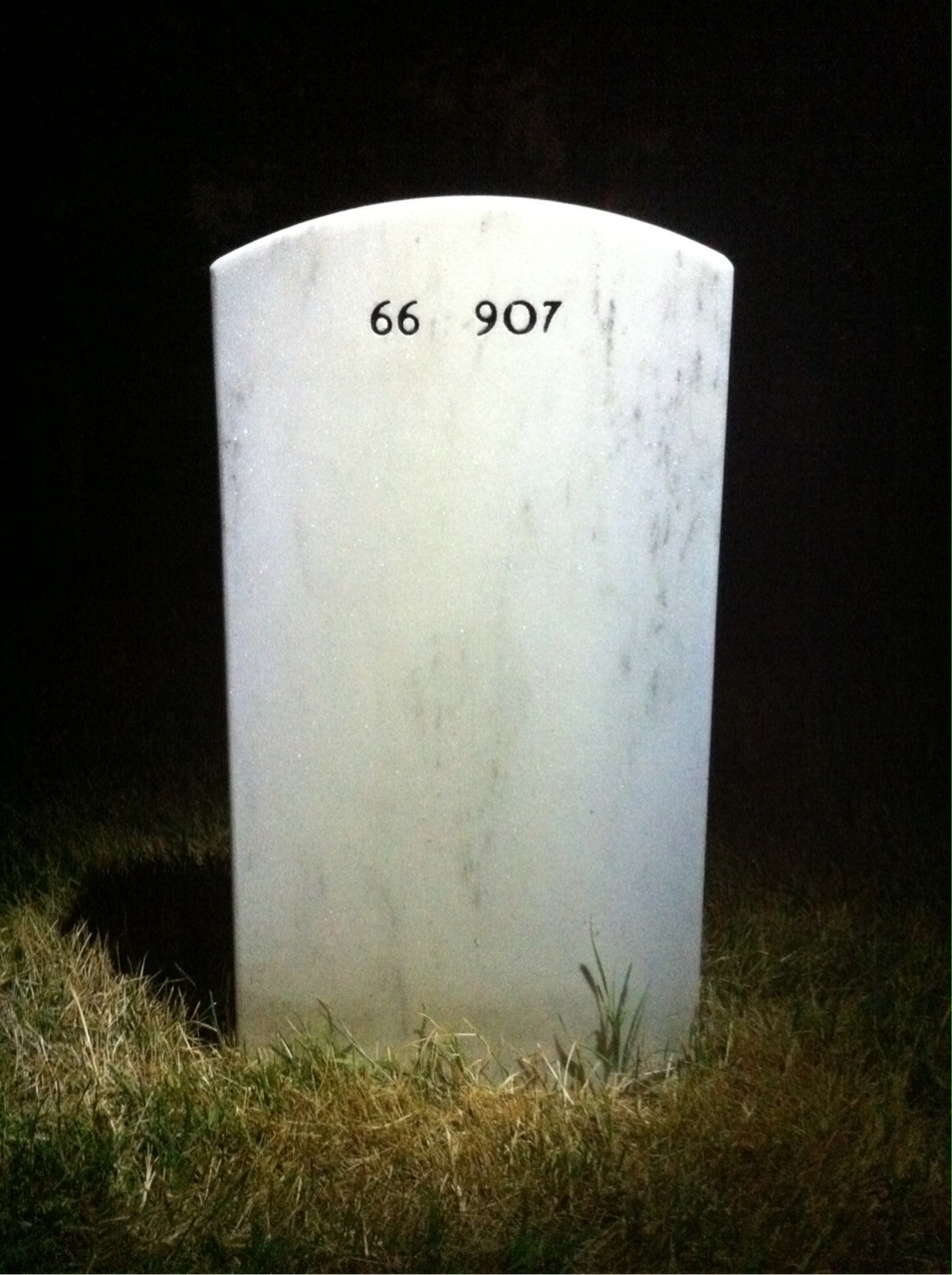 Back of headstone — Glenn Hoppert