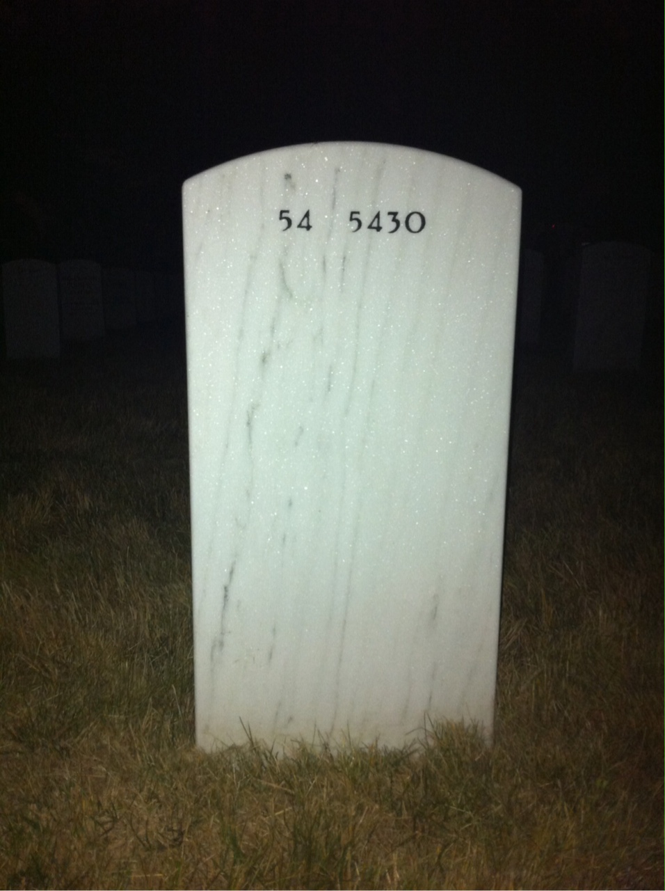 Back of headstone — Rowland Delfox