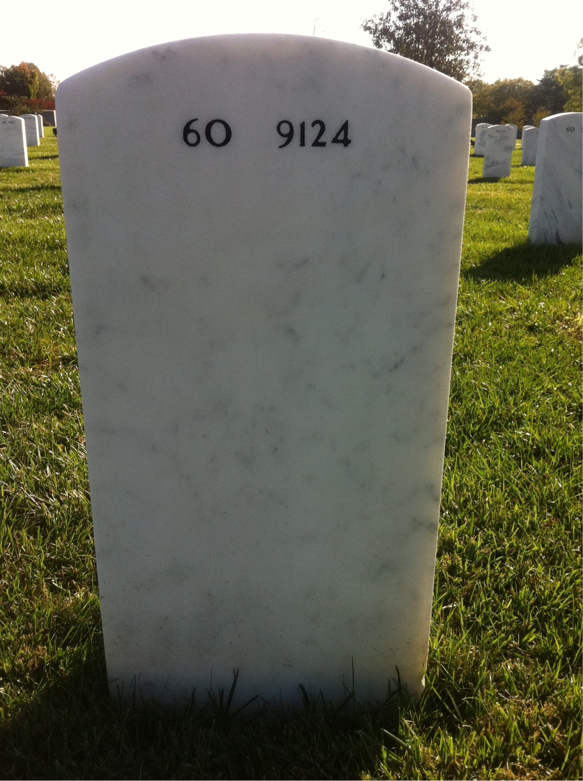 Back of headstone — Winfred Welborn