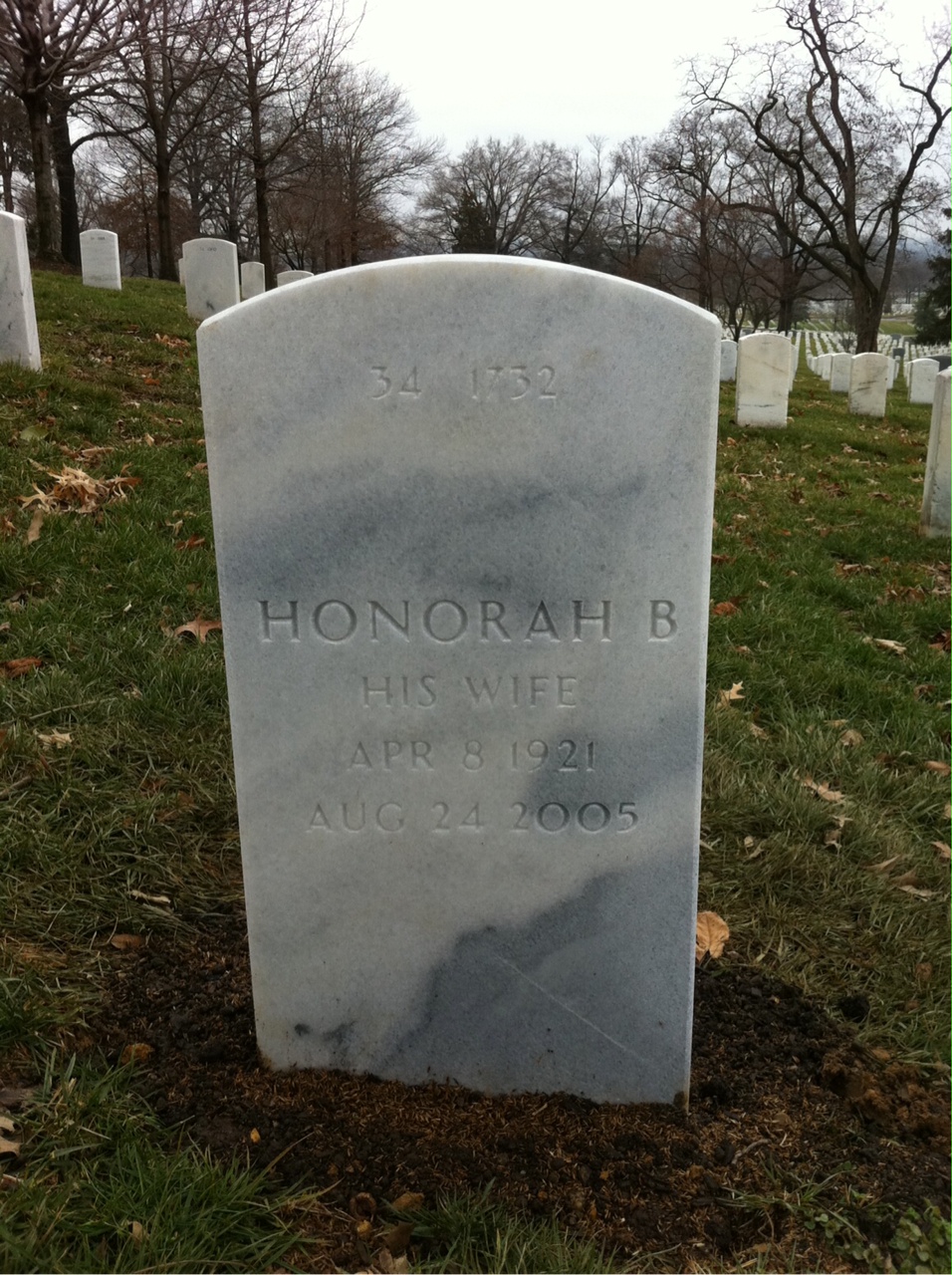 Back of headstone — Carl Peter