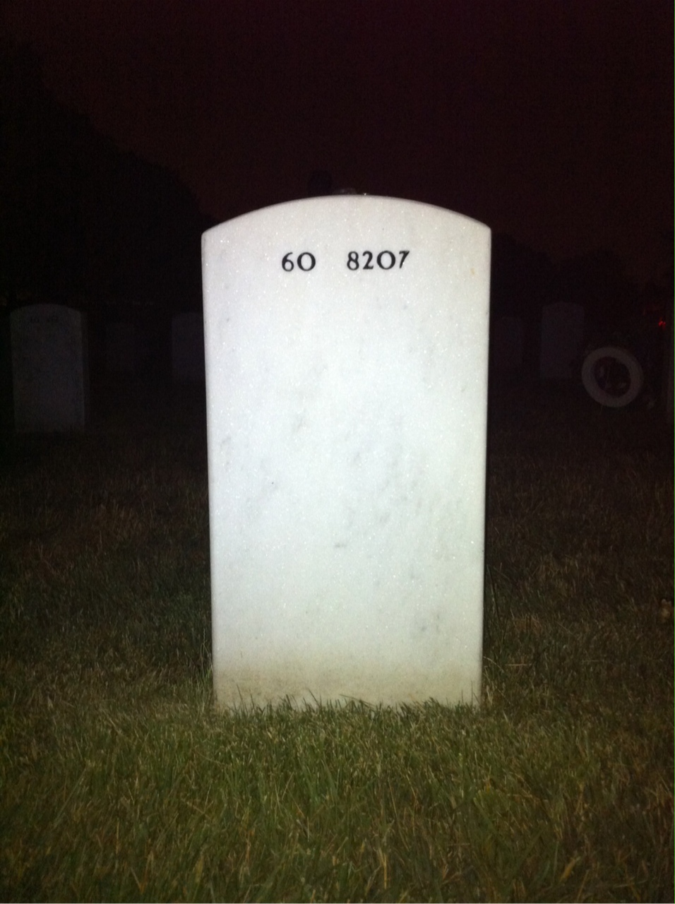 Back of headstone — Nils Thompson