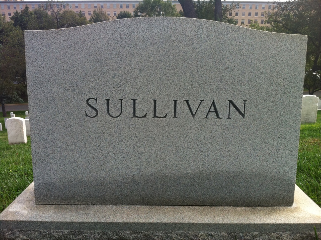 Headstone shared by 2 interments, including Daniel A. J. Sullivan