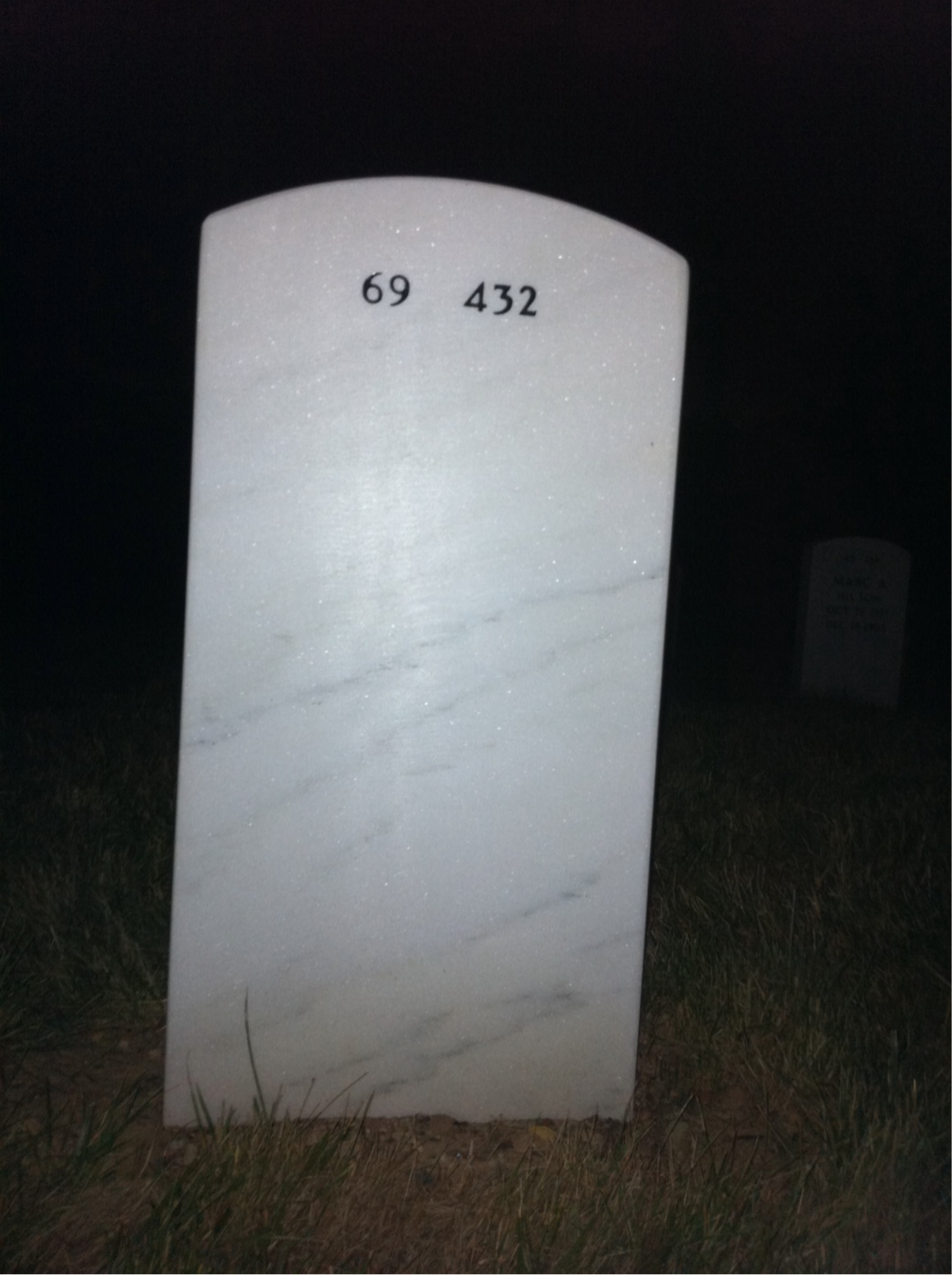 Back of headstone — Veronza Bowers