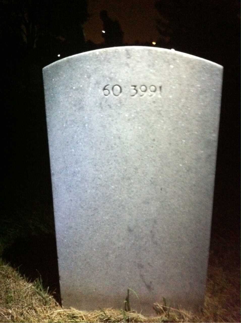 Back of headstone — Harry Baie
