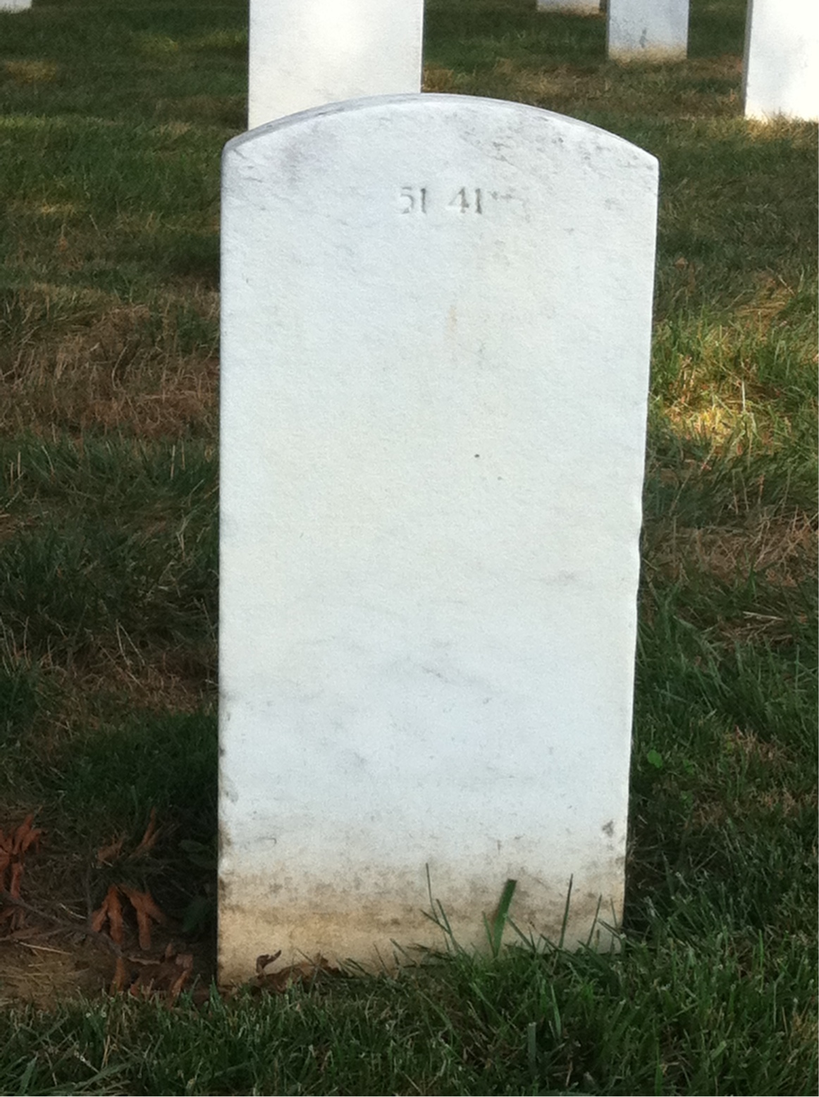 Back of headstone — Charles Ballman