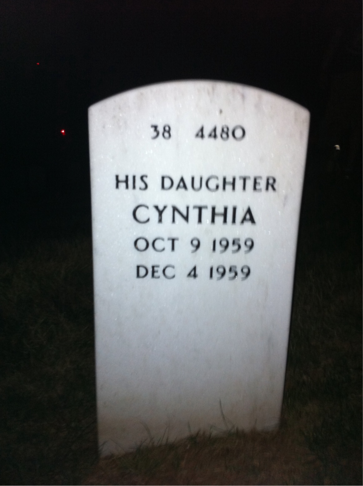Back of headstone — Billy Corbin