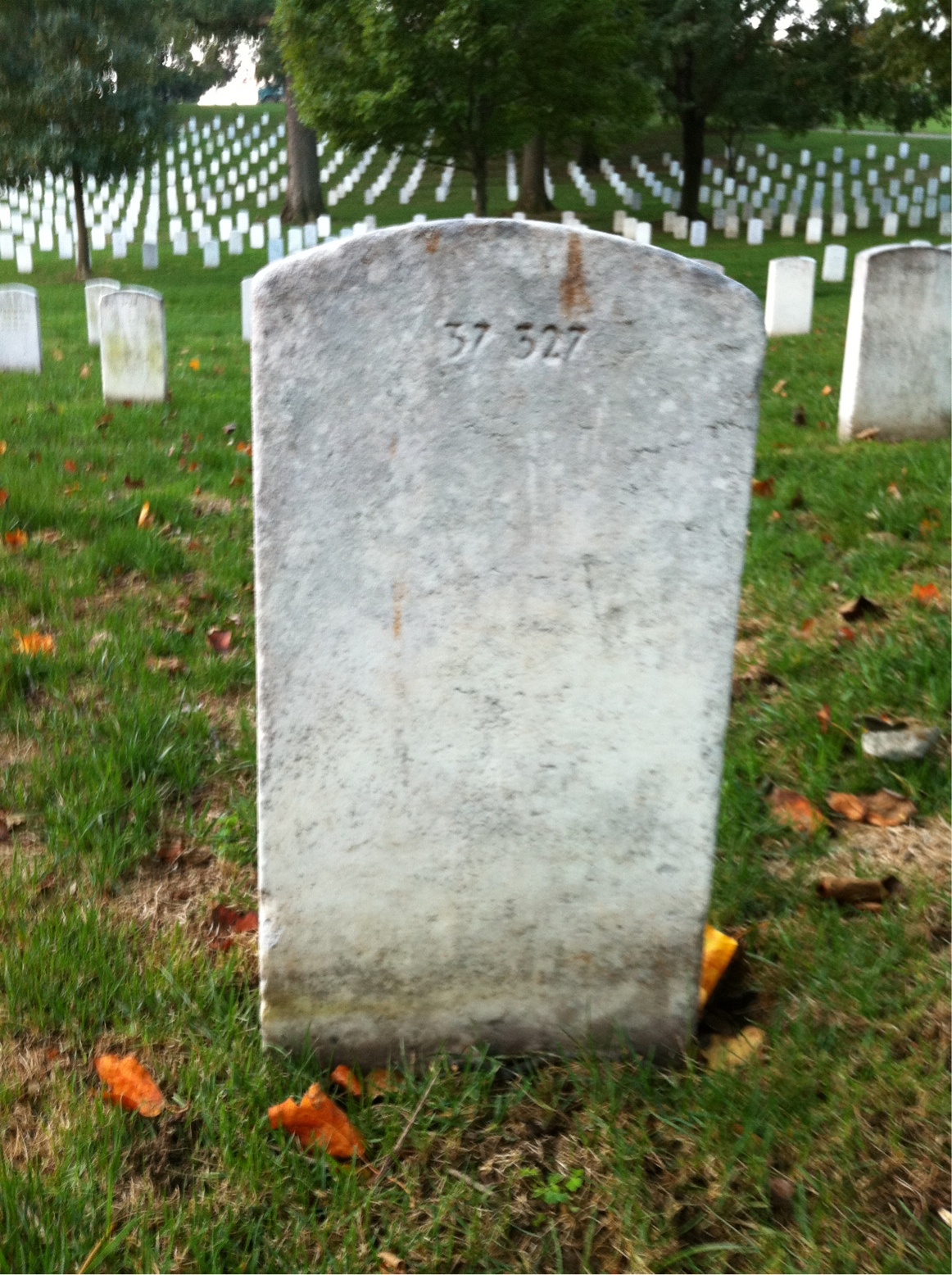 Back of headstone — Leslie Aliff