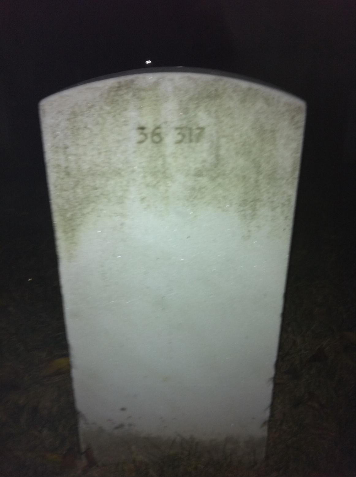 Back of headstone — Marie Anderson