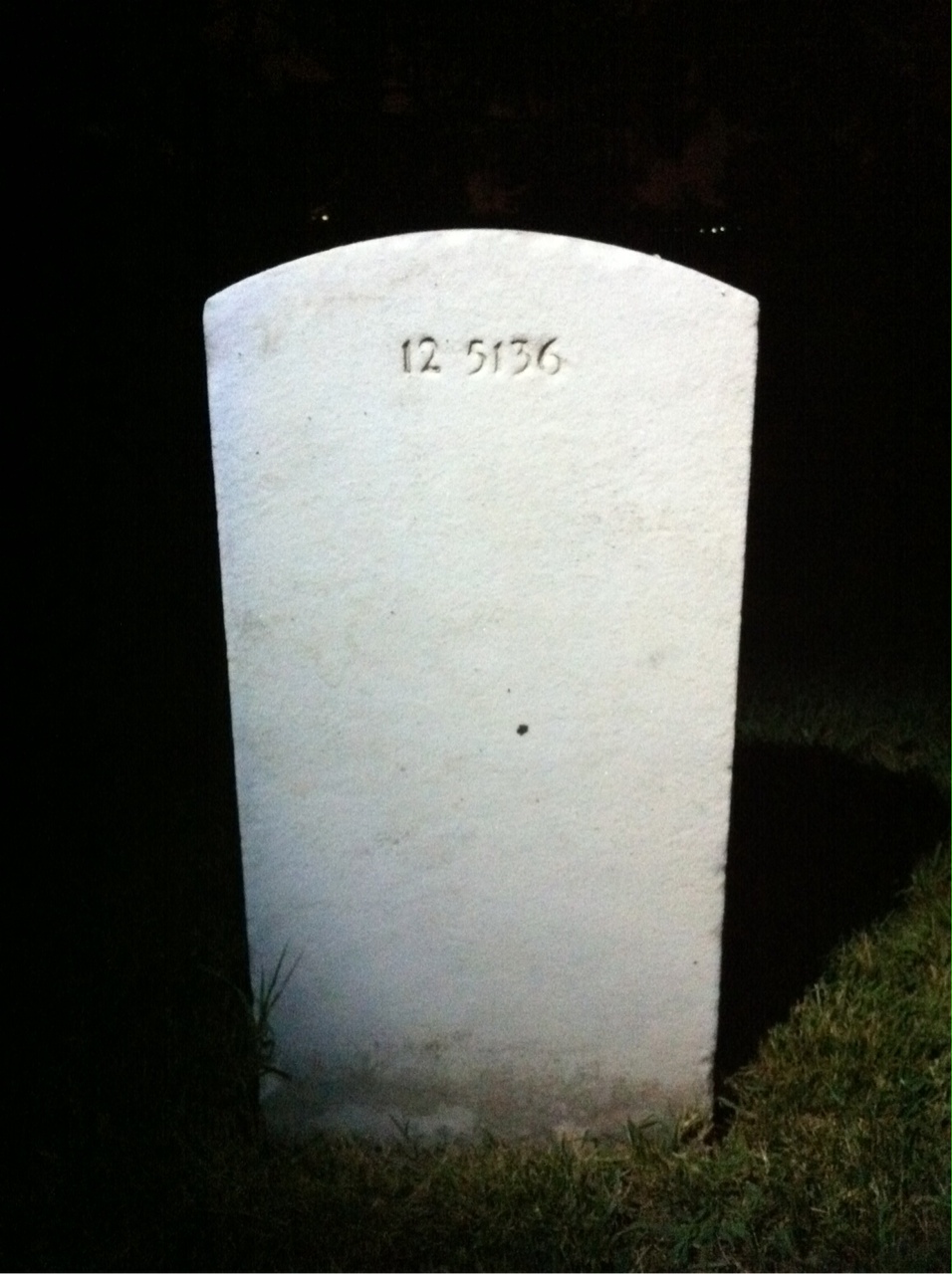 Back of headstone — Robert R Ehoff