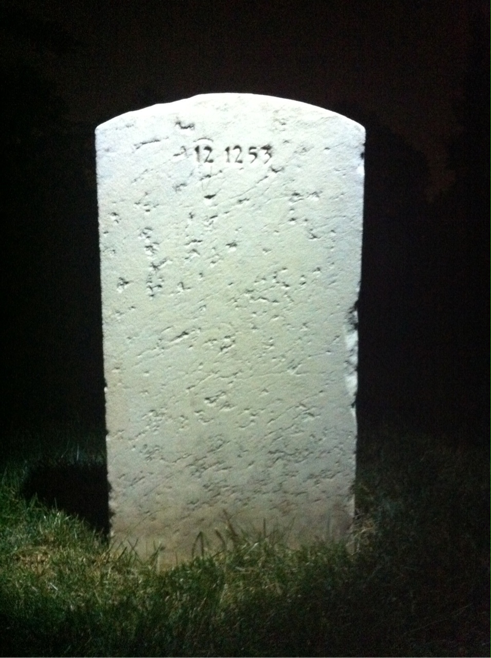 Back of headstone — Edward Bailey