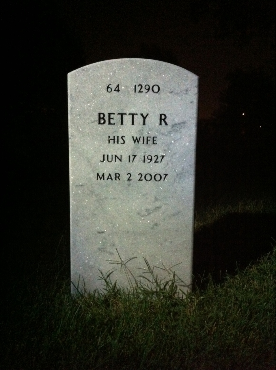Back of headstone — Fred Gifford