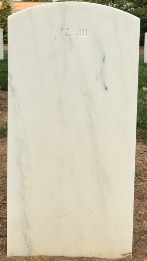 Back of headstone — Pierre Arend
