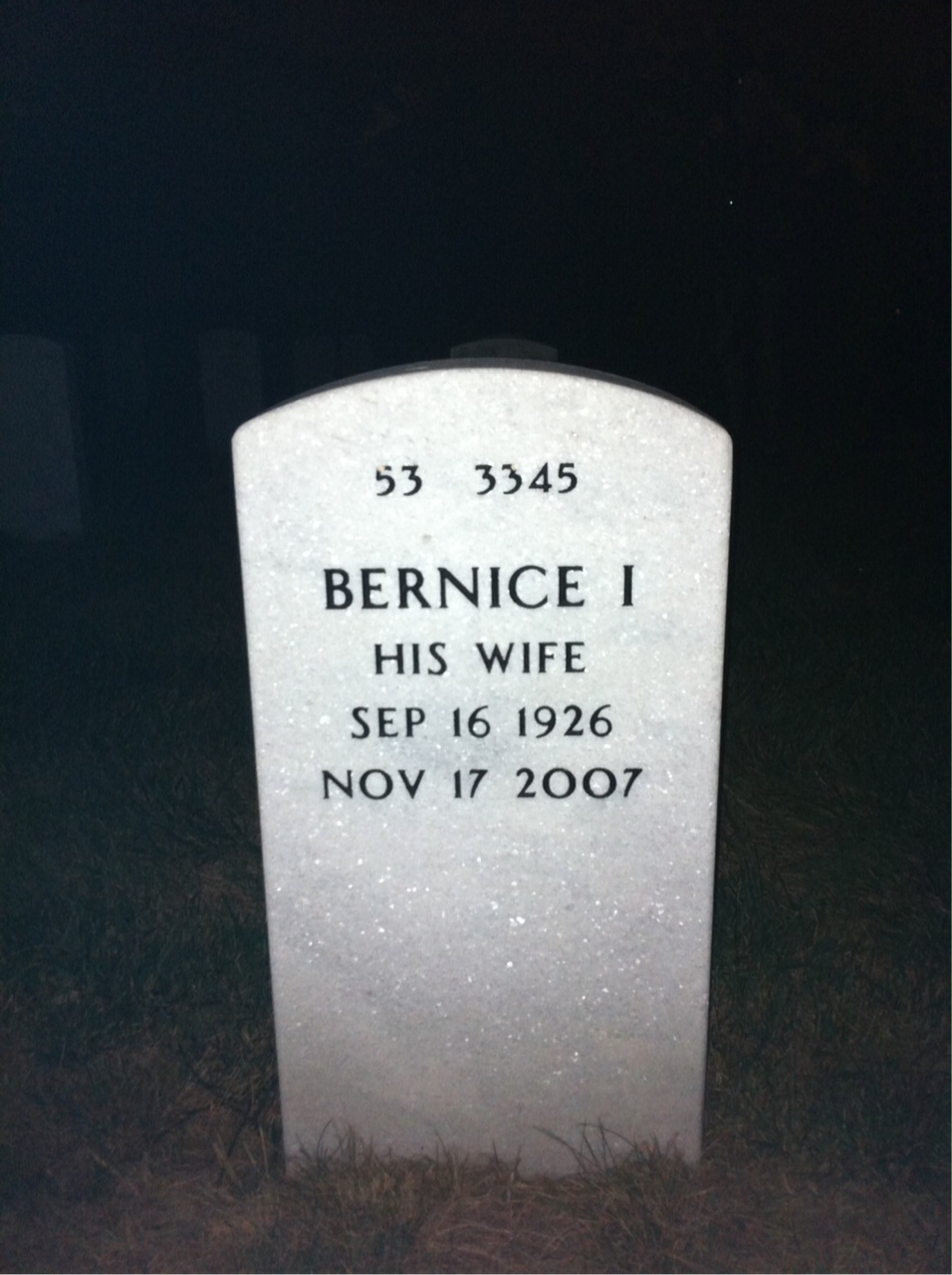 Back of headstone — David Westlein