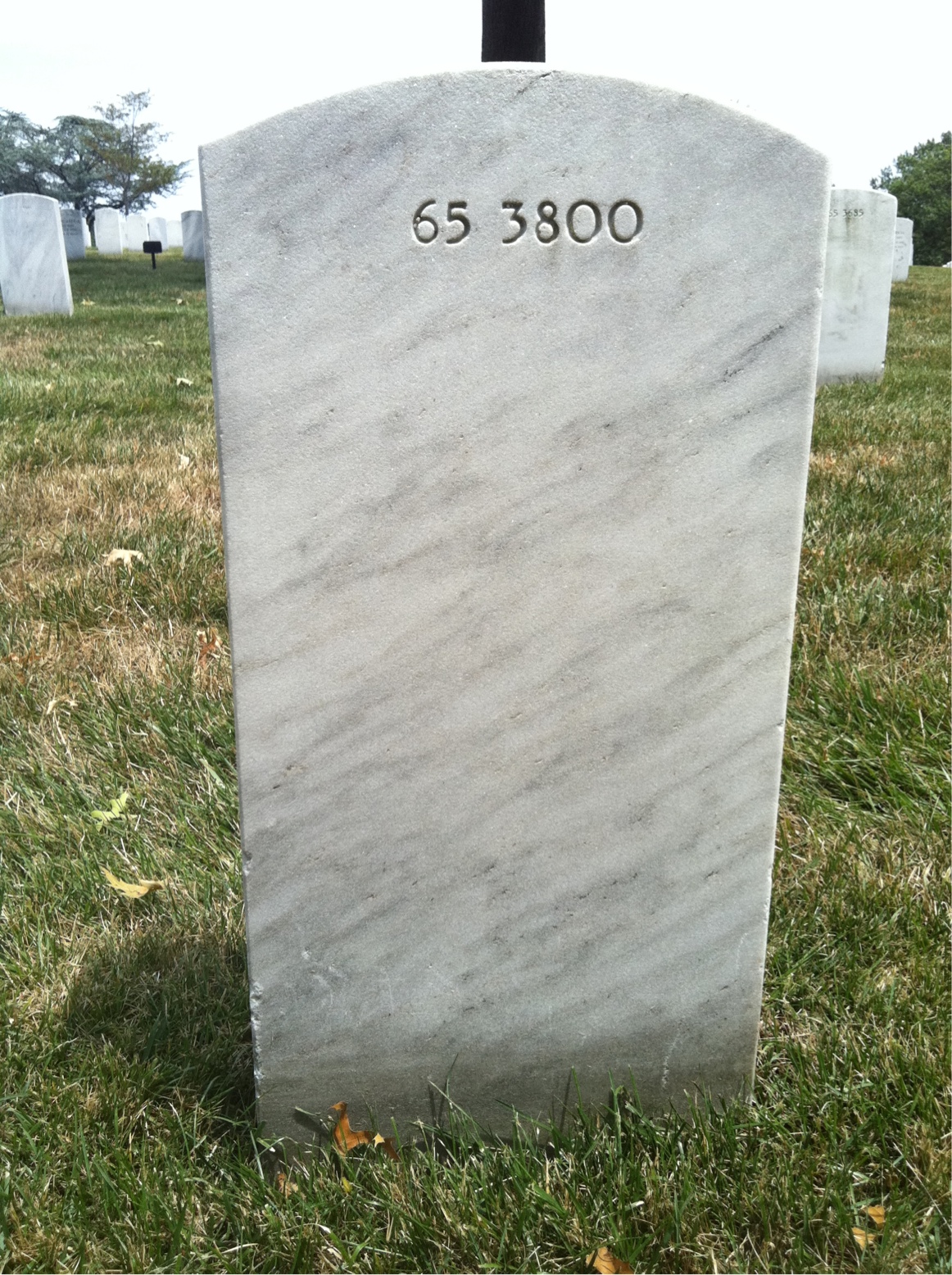 Back of headstone — Andrew Montecuollo