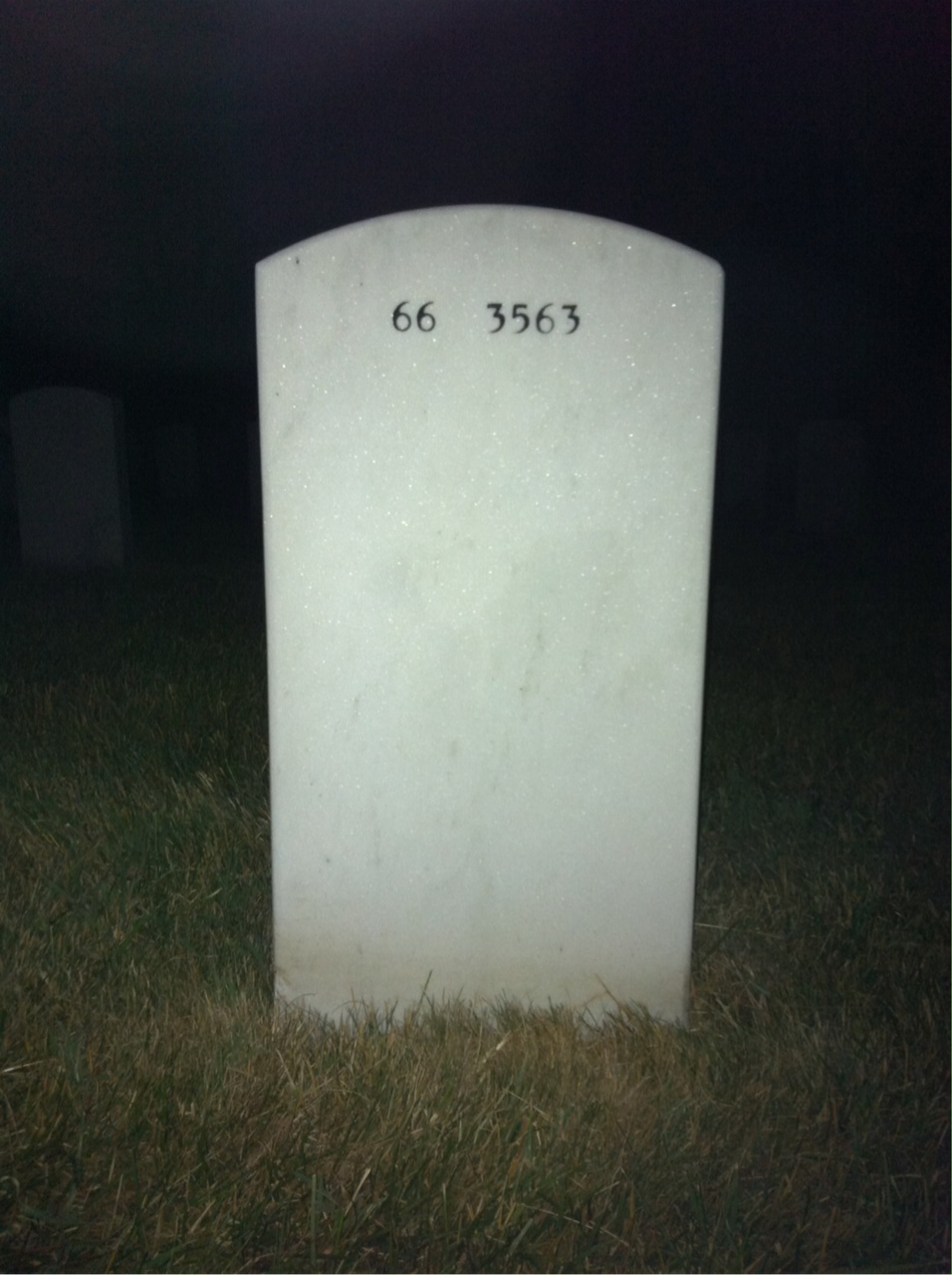 Back of headstone — John Kingsley