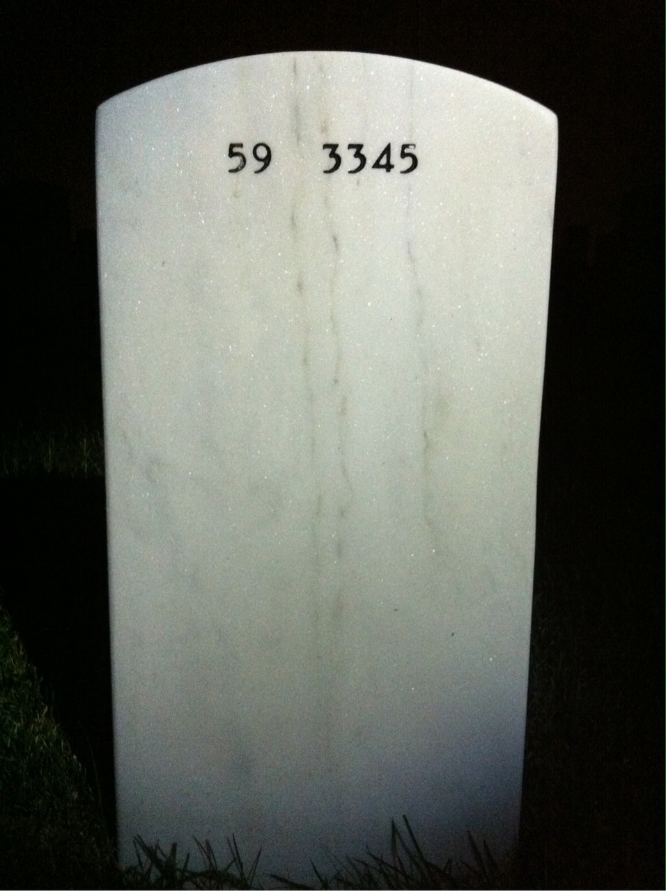 Back of headstone — Richard Bailey