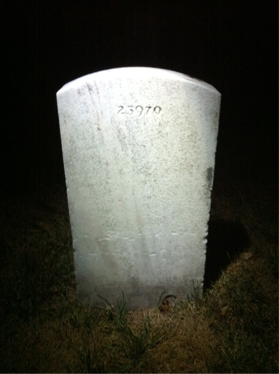 Back of headstone — Jesse Atwood