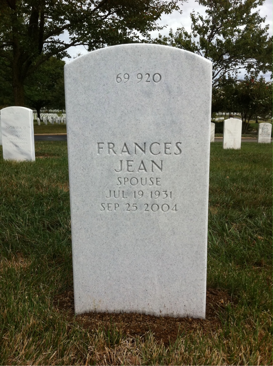 Back of headstone — George Border
