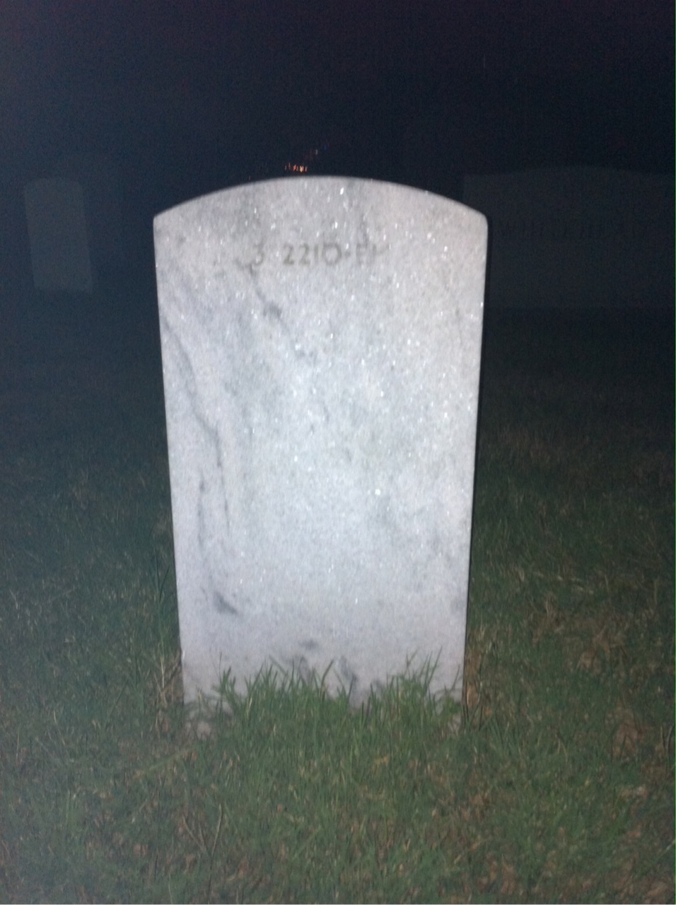 Back of headstone — Louise Montague