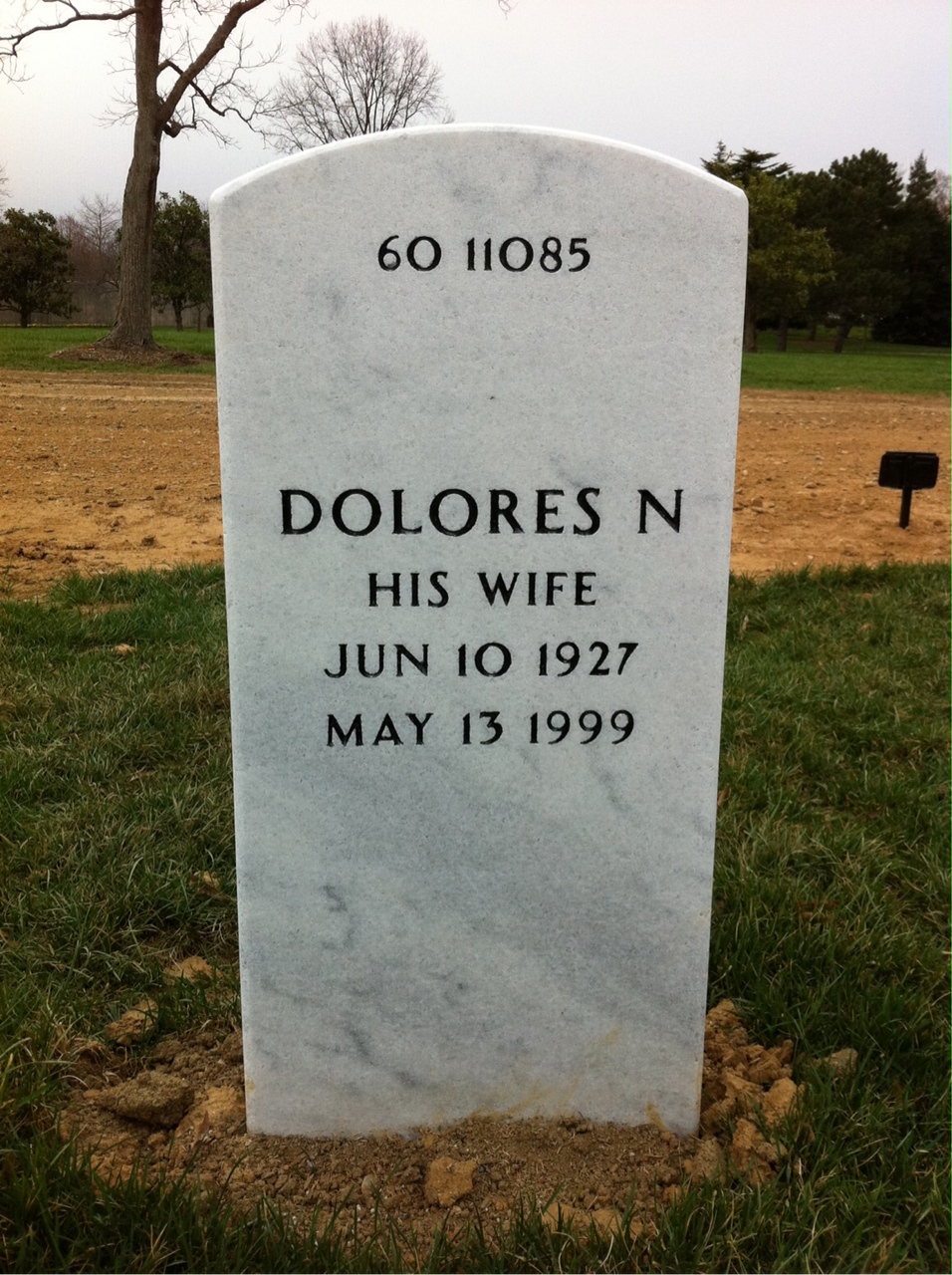 Back of headstone — James R Thompson