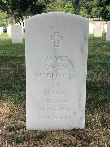 Back of headstone — Virginia Murphy