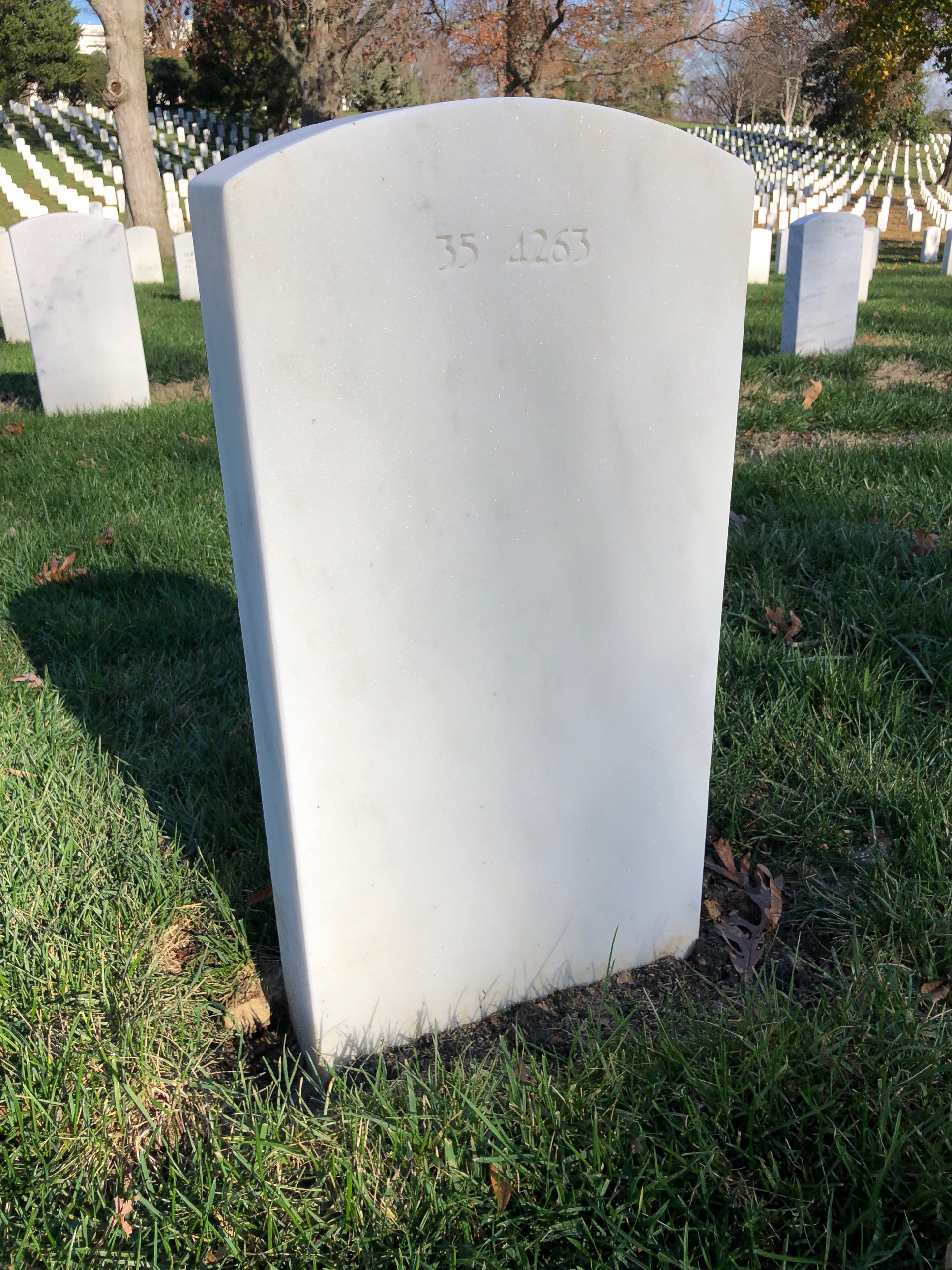 Back of headstone — Justin W Dibbert