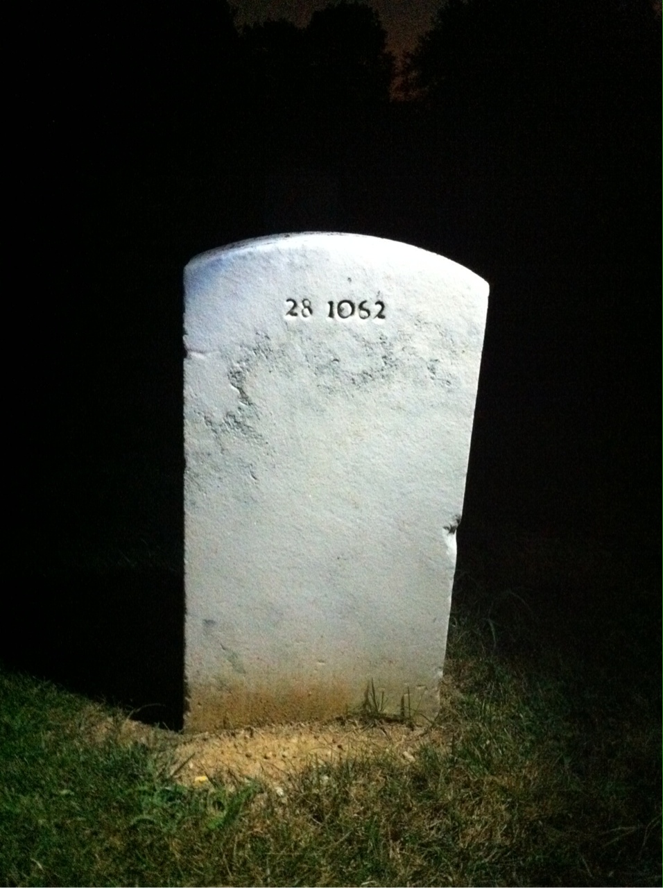 Back of headstone — Mary Alley