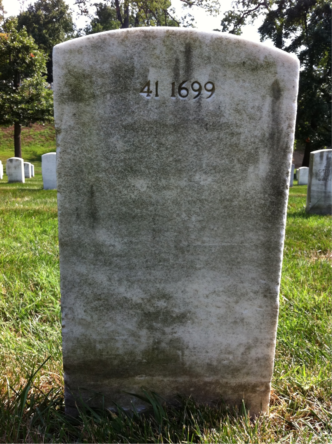 Back of headstone — Maud Ayers