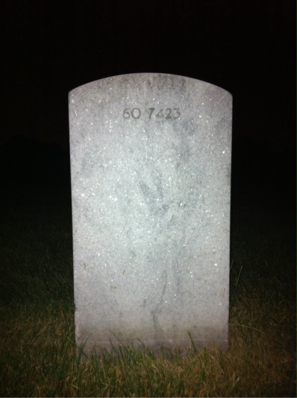 Back of headstone — James Merritt Sponseller