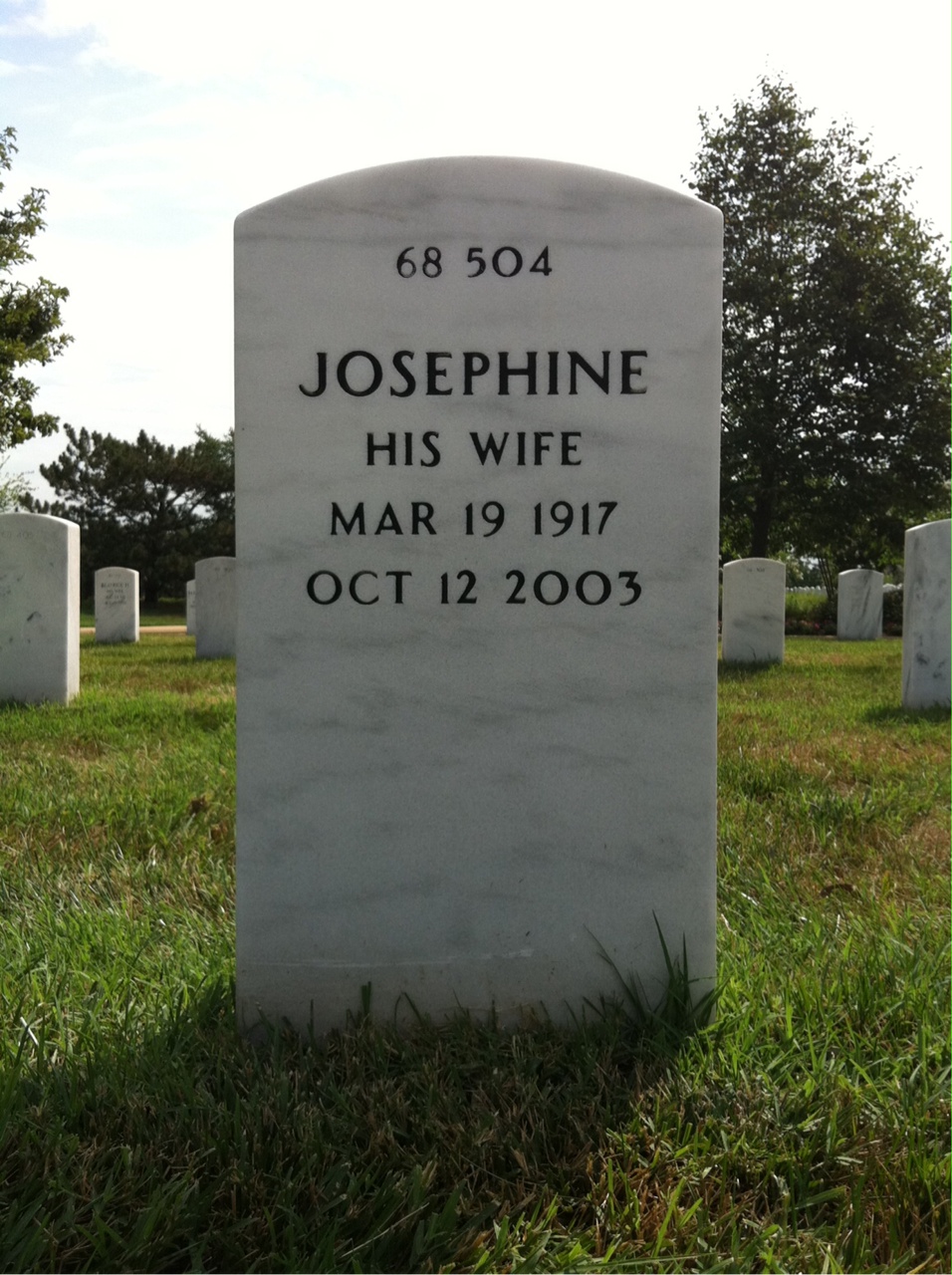 Back of headstone — Edmund Kaspin