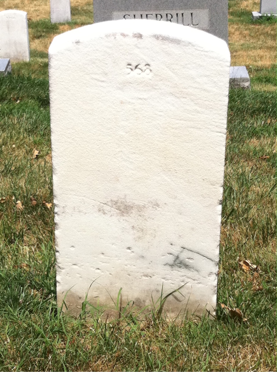 Back of headstone — William Menges