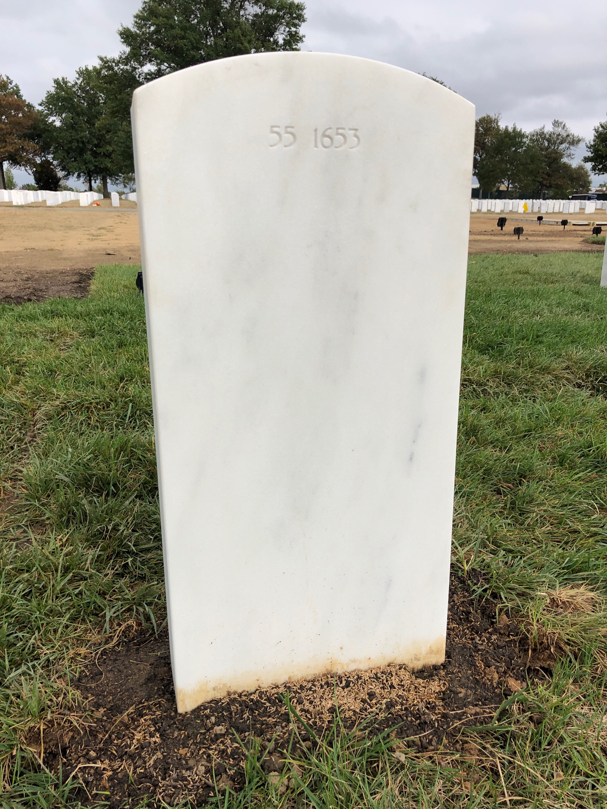 Back of headstone — Jackie Baker