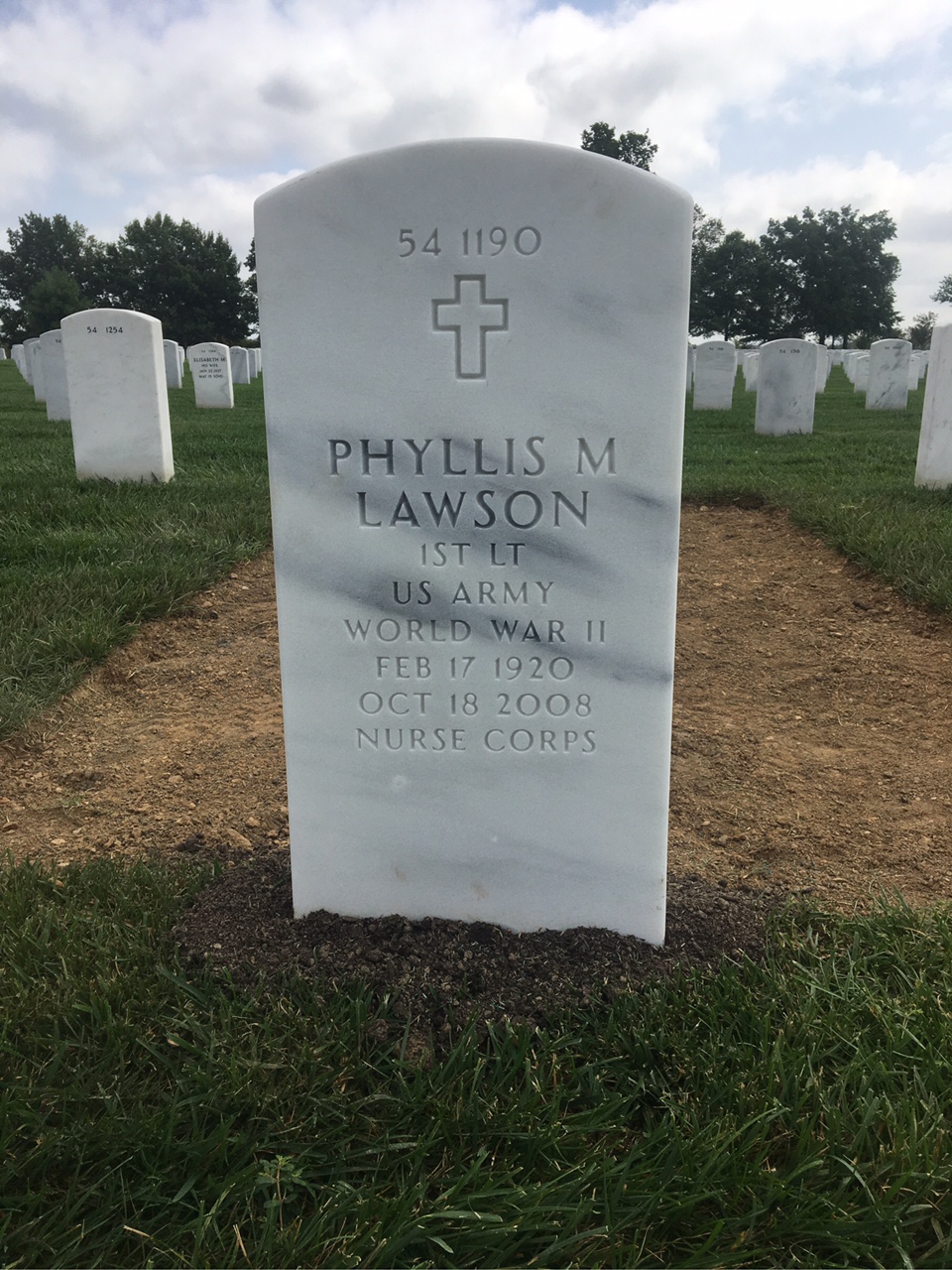 Back of headstone — George Lawson