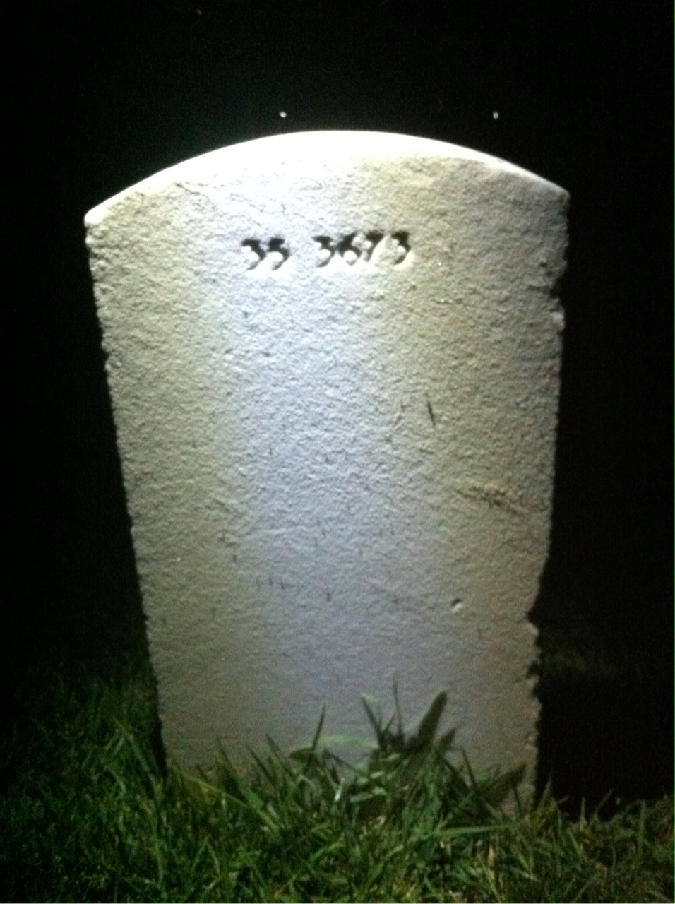 Back of headstone — James Cunningham