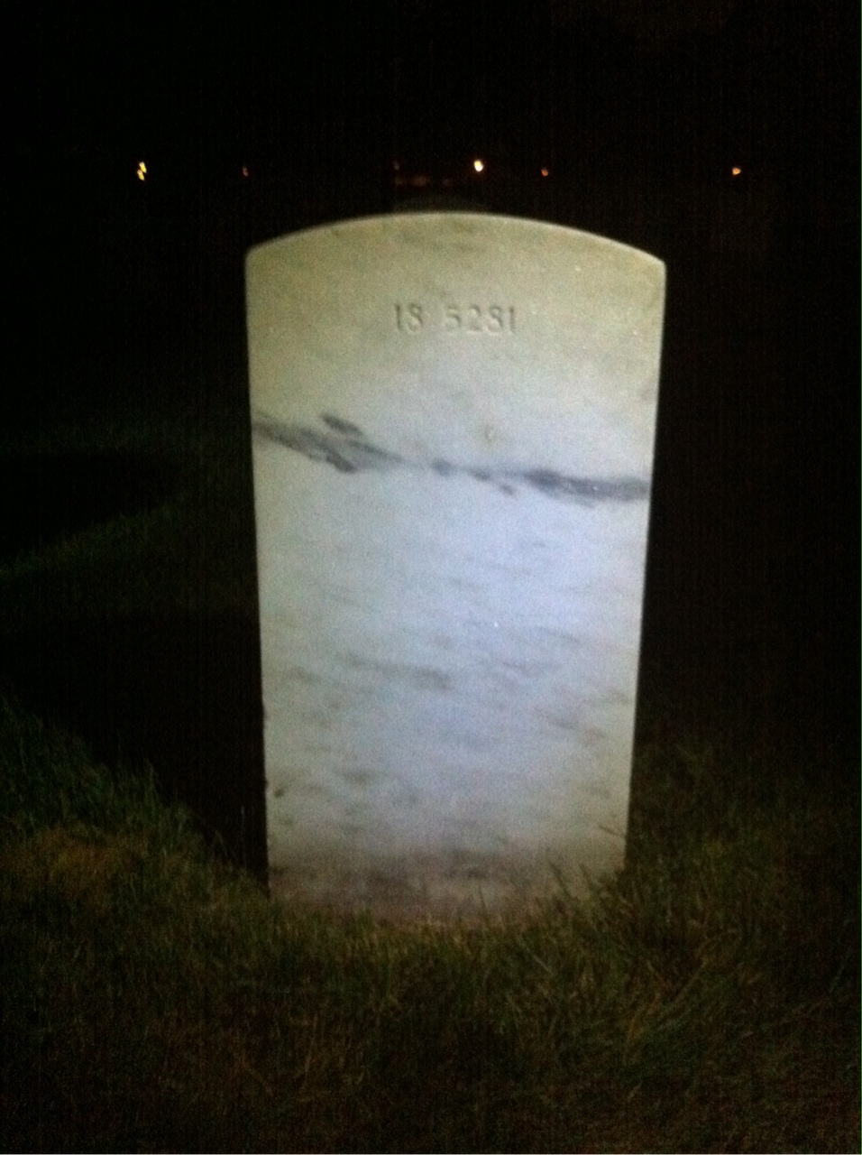 Back of headstone — Milton Morgan