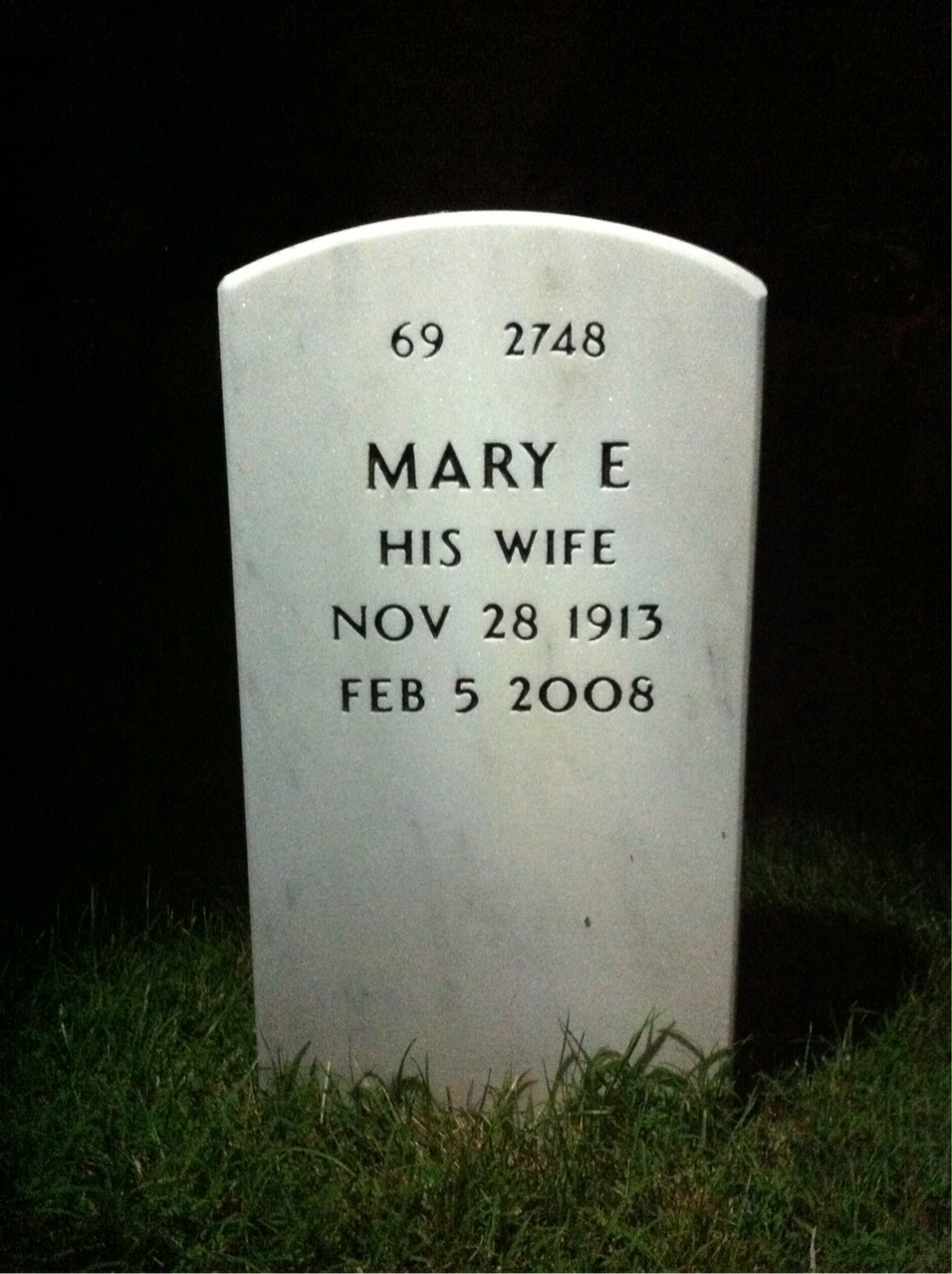 Back of headstone — Jose San Nicolas