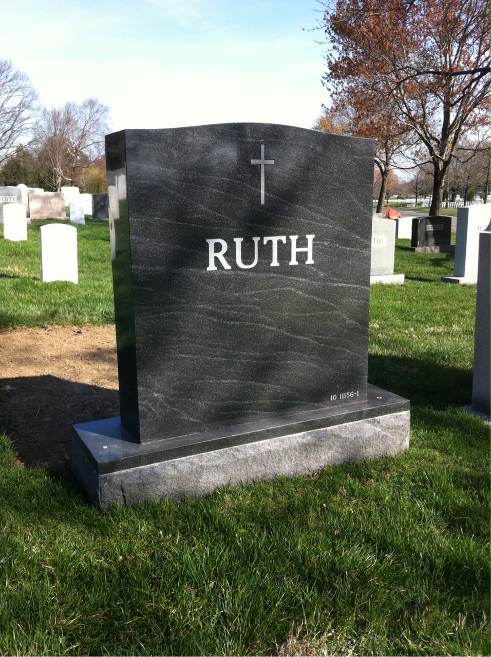 Back of headstone — Mildred Ruth