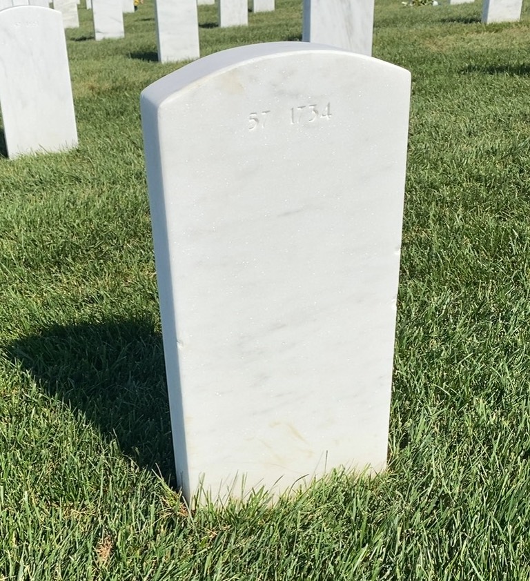Back of headstone — Darrel Eugene Jones