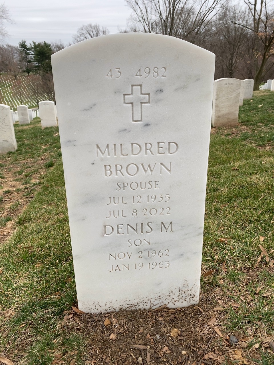 Back of headstone — Louis Johnson