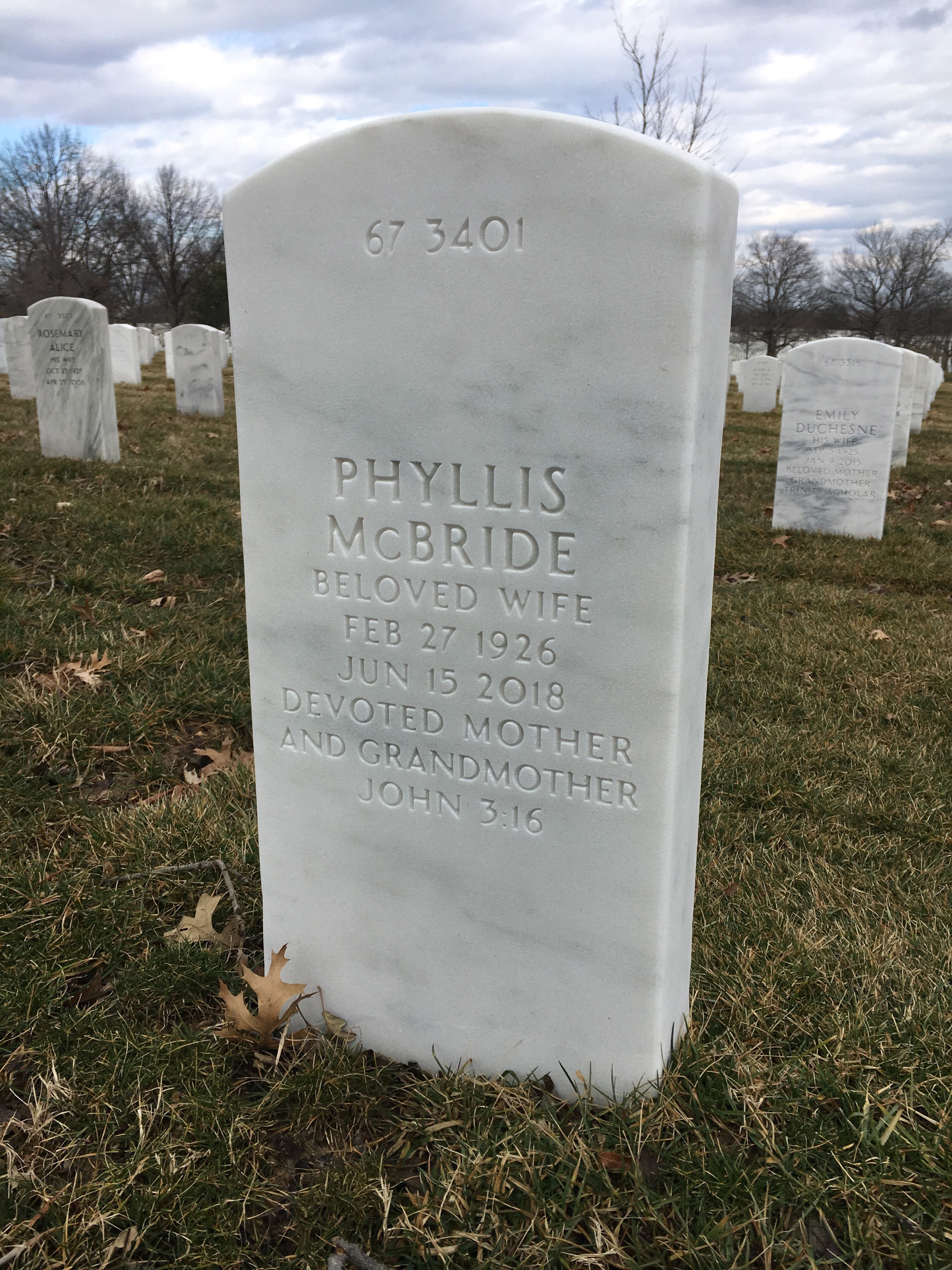 Back of headstone — Charles Mcbride