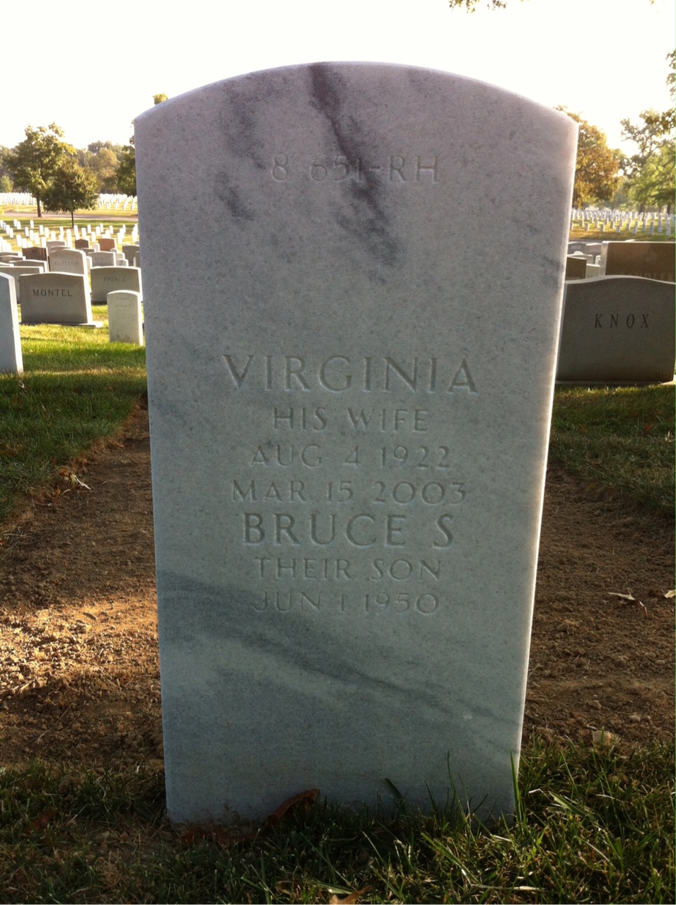 Back of headstone — John Mcneil