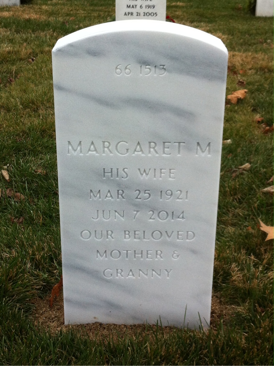 Back of headstone — John Gannon