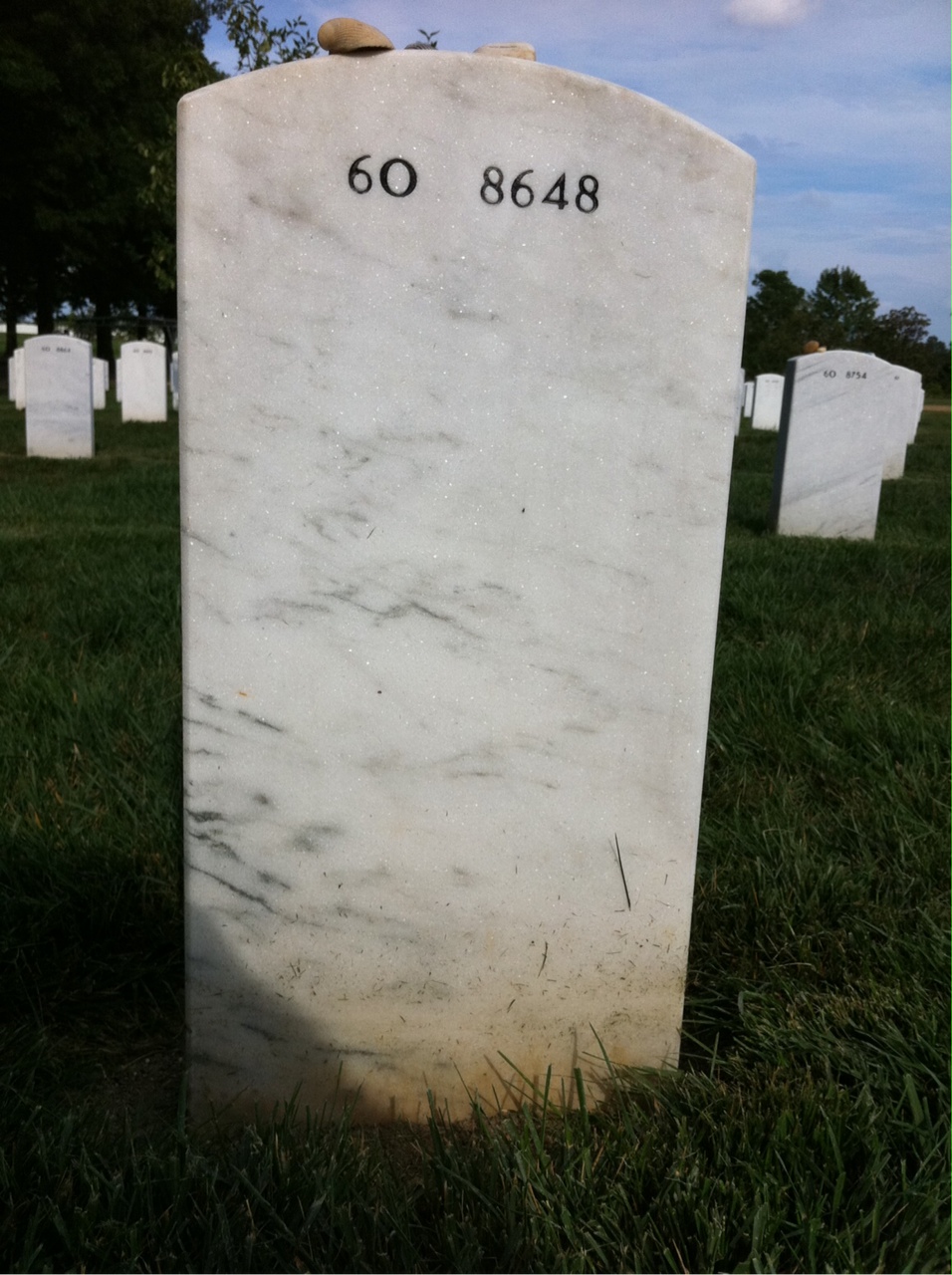 Back of headstone — Benjamin Hall