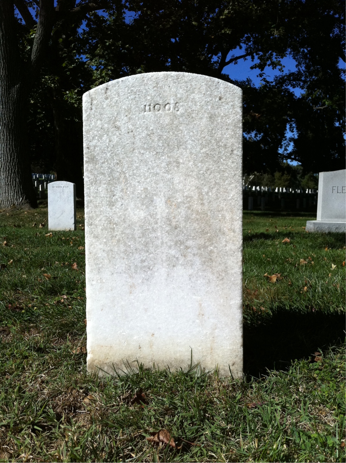 Back of headstone — Herman Morgan