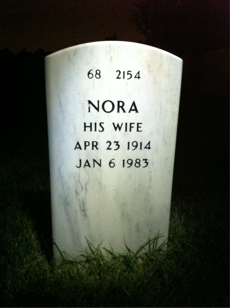 Back of headstone — Donald Miskowich