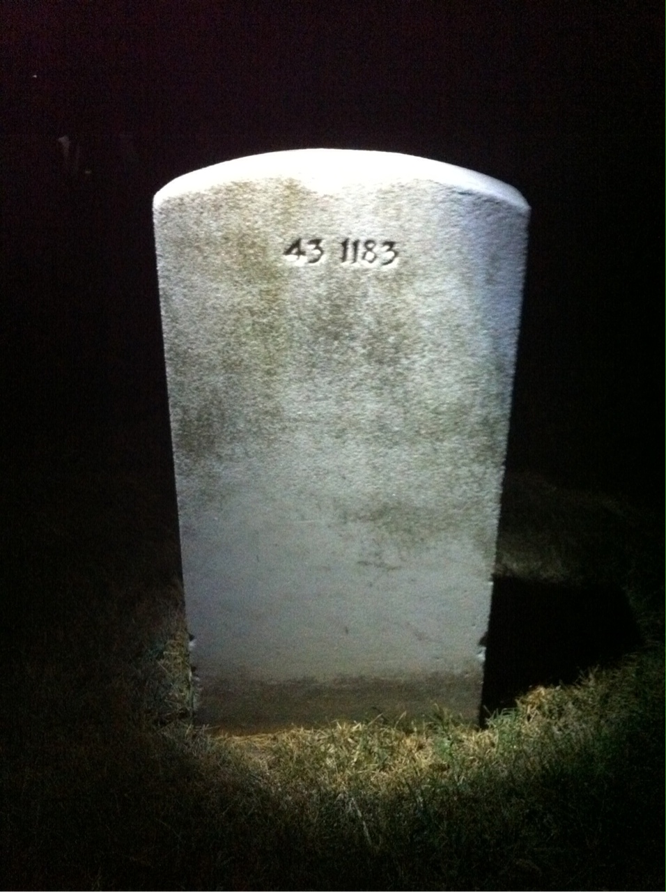 Back of headstone — Emmett Baker