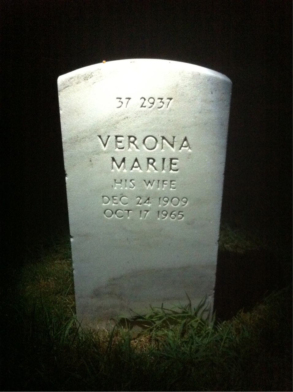 Back of headstone — Robert Alexander