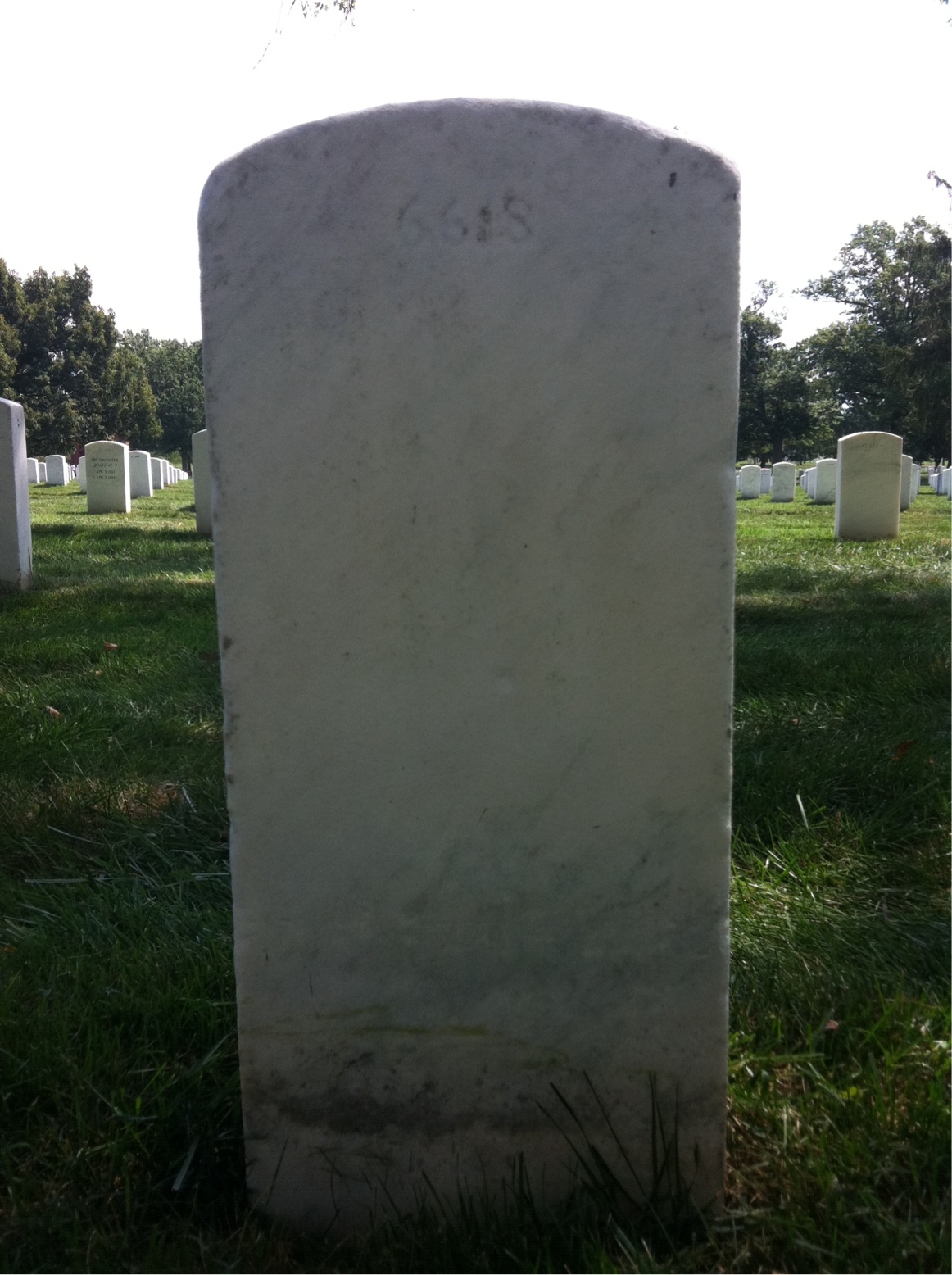 Back of headstone — John Benton
